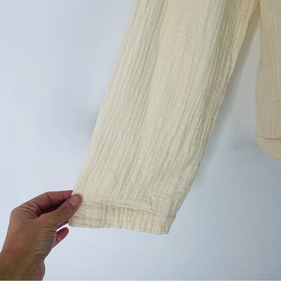 Loveriche cream gauzy lagenlook coastal button boxy medium - Picture 4 of 8